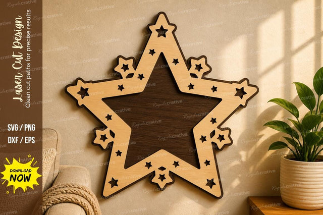 Star Name Frame laser Cut svg Cutting file SVG Regulrcrative 