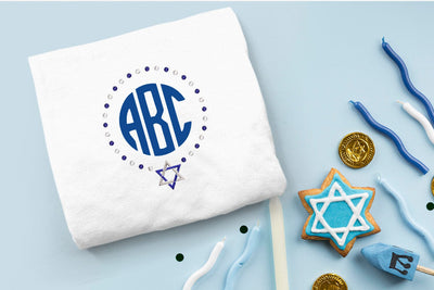 Star of David Round Monogram Frame Embroidery Embroidery/Applique DESIGNS Designed by Geeks 