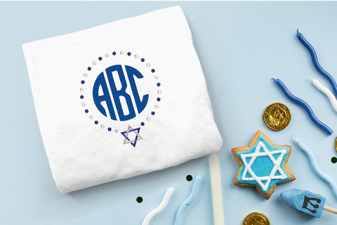 Star of David Round Monogram Frame Embroidery Embroidery/Applique DESIGNS Designed by Geeks 