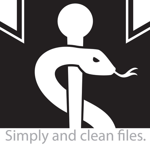 Star of Life with Rod of Asclepius. Caduceus Snake with Stick. Rod of Asclepius. Emergency symbol. SVG TribaliumArtSF 