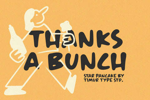 Star Pancake - All Caps Display Font Font Timur type 