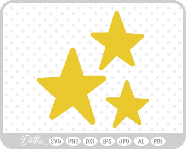 Star Shapes Sparkles Cluster SVG DottieDigitals 