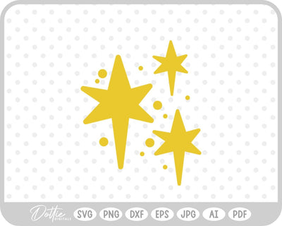 Star Shapes Sparkles Cluster SVG DottieDigitals 