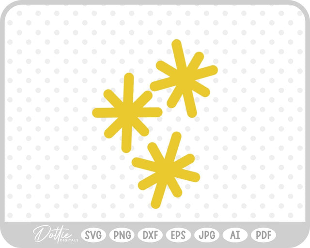 Star Shapes Sparkles Cluster SVG DottieDigitals 
