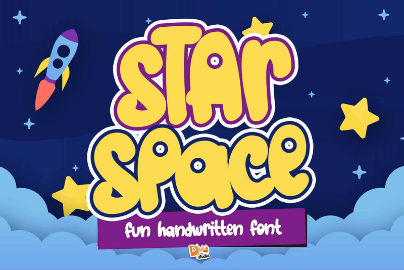 Star Space Font Font Dm Letter Studio 