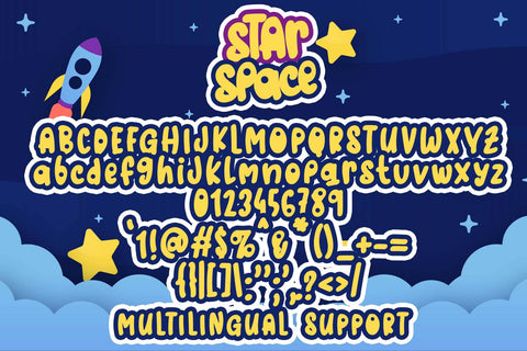 Star Space Font Font Dm Letter Studio 