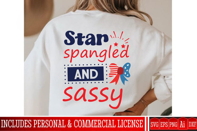 Star Spangled And Sassy SVG Design,4th of July SVG Design, 4th of July Sublimation PNG,4th of july SVG Bundle,Patriotic SVG Design SVG BlackCatsMedia 