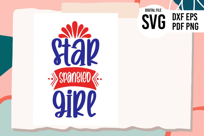 star spangled girl svg SVG orpitasn 