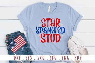 Star Spangled Stud SVG Patriotic Quotes SVG dapiyupi store 