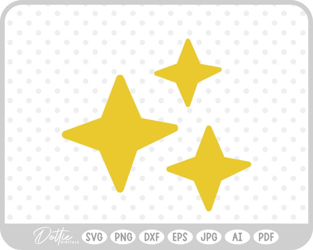 Star Sparkles Cluster SVG DottieDigitals 