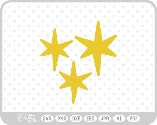 Star Sparkles Cluster SVG DottieDigitals 