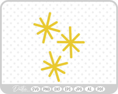 Star Sparkles Cluster SVG DottieDigitals 