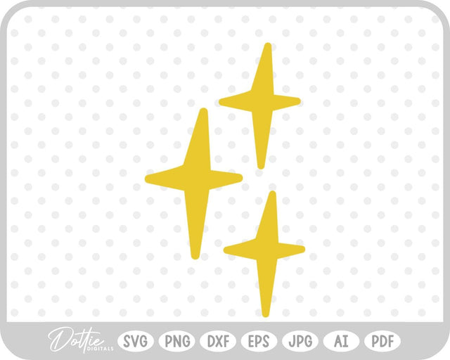 Star Sparkles Cluster SVG DottieDigitals 