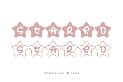 Stared Monogram Font Abo Daniel Studio 