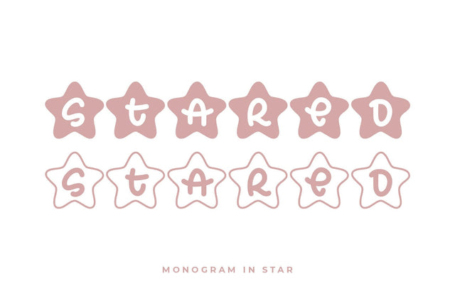 Stared Monogram Font Abo Daniel Studio 