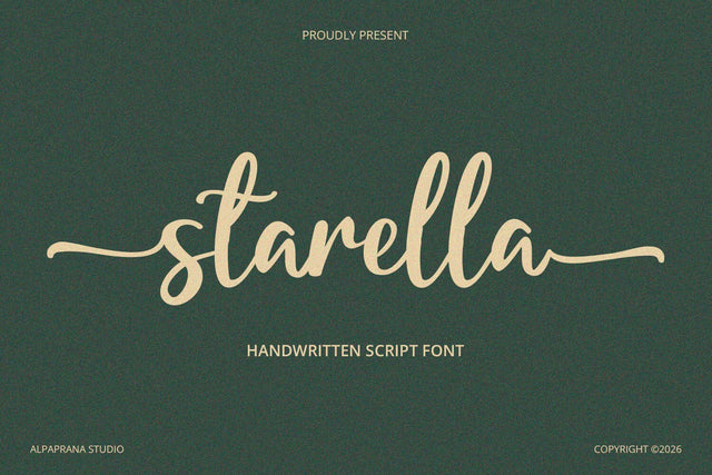 Starella - Script Font Font Alpaprana Studio 