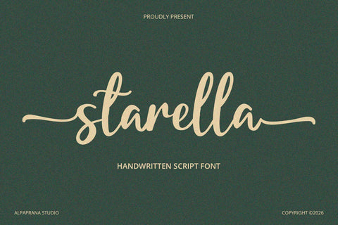 Starella - Script Font Font Alpaprana Studio 