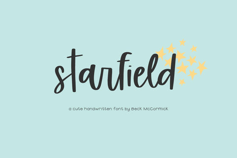 Starfield Script Font Font Beck McCormick 