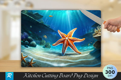 Starfish Background Cutting Board Sublimation Regulrcrative 