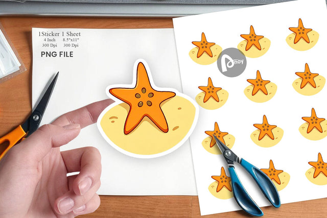 Starfish Sticker Sublimation artnoy 