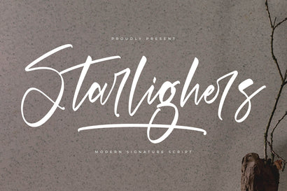 Starlighers - Modern Signature Script Font Letterena Studios 