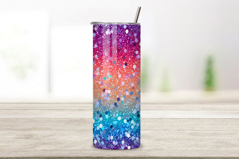 Starlight Spectrum Glitter Tumbler wrap, Seamless Wrap PNG Sublimation FloridPrintables 