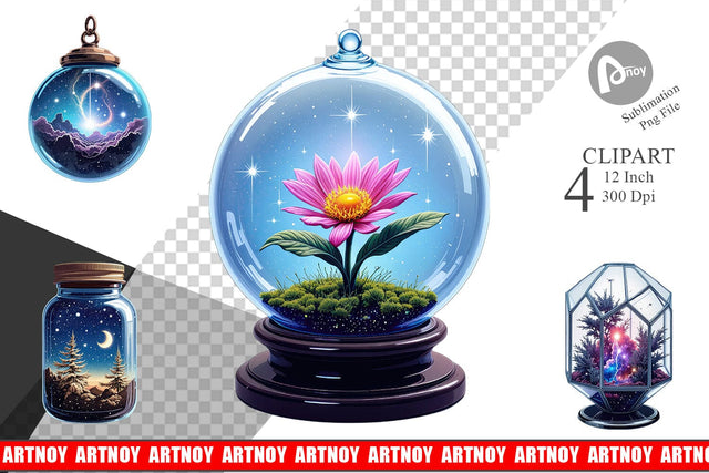 Starlight Terrariums Clipart Sublimation artnoy 