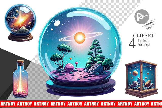 Starlight Terrariums Clipart Sublimation artnoy 