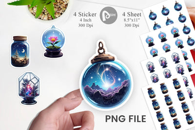 Starlight Terrariums Sticker Sublimation artnoy 
