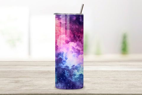 Starlit Nebula Luster Ombre Tumbler Wrap, seamless wrap png Sublimation FloridPrintables 