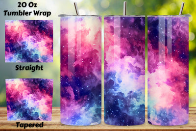 Starlit Nebula Luster Ombre Tumbler Wrap, seamless wrap png Sublimation FloridPrintables 