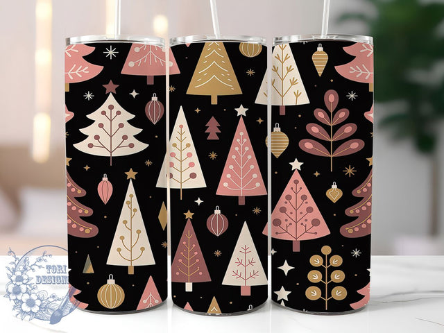 Starry Christmas Tree Tumbler, Stars Pattern, Holiday Wrap, Festive Design, 20oz Tumbler, Winter Sublimation, Xmas Gift Sublimation ToriDesigns 
