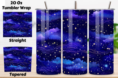 Starry Constellations Tumbler Wrap | Seamless Wrap Design, Galaxy Tumbler Design for 20oz Tumblers, Tumbler Wrap, Sublimation Design, Can be used for Sublimation & More! Stars, Space Sublimation FloridPrintables 
