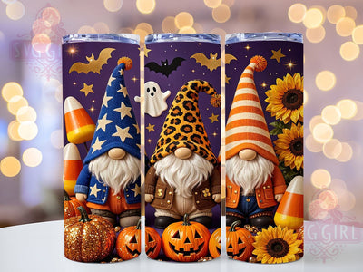 Starry Leopard Gnome Trio 20oz Tumbler, Leopard Motif, Starry Theme, Gnome Art Design, Trio Accent, Glow Charm, Sublimation Wrap, 20oz Tumbler Sublimation SvggirlplusArt 