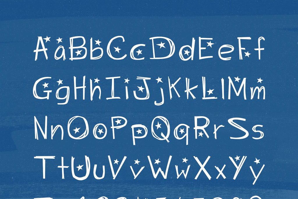 Starry Script Font Starry Night - So Fontsy