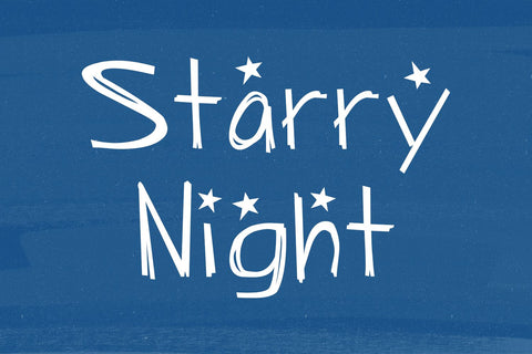 Starry Night Font Lauren Ashpole 