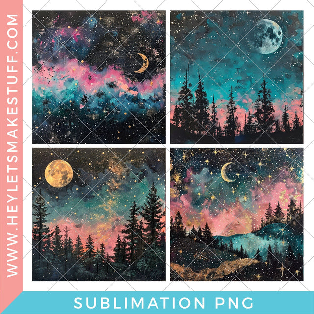 Starry Night Set - Sublimation Sublimation Hey Let's Make Stuff 