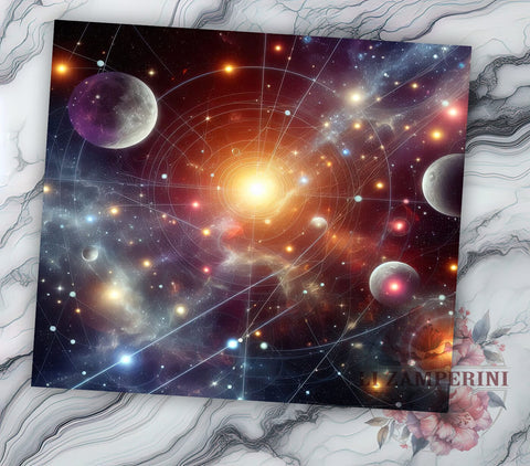 Starry Night Space Galaxy 20oz Tumbler Wrap PNG, Galaxy Tumbler Png, Straight & Tapered Tumbler Wrap, Instant Digital Download Sublimation Li Zamperini 