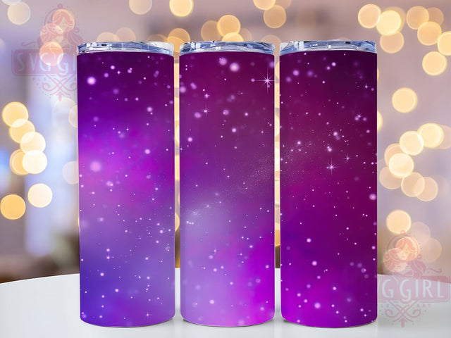 Starry Purple Pink Ombre Tumbler, Purple Pink Ombre, Glitter Tumbler Design, 20Oz Sublimation, Night Sky Art, Sparkle Ombre Wrap, Cosmic Glitter Printable Sublimation SvggirlplusArt 