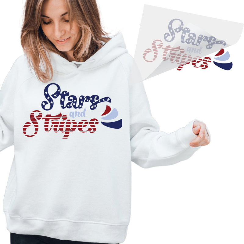 Stars and Stripes DTF Transfer Physical So Fontsy T-Shirt Iron-On Transfer Shop