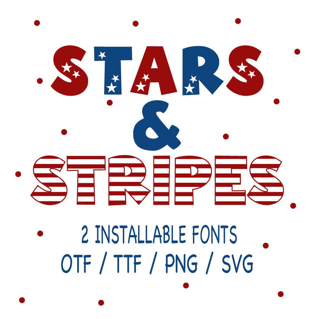 Stars and Stripes Font Duo SVG Sassy Vector Girl 