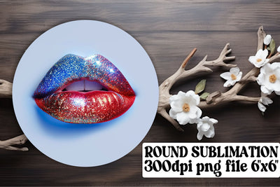 Stars and Stripes Lip Sublimation Set Sublimation afrosvg 