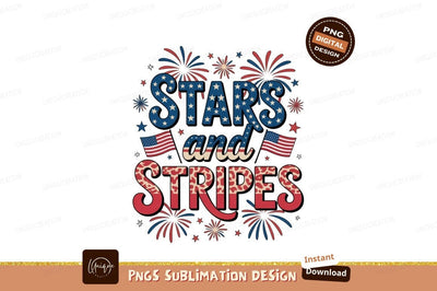 Stars and Stripes patriotic celebration fireworks Sublimation Designangry 