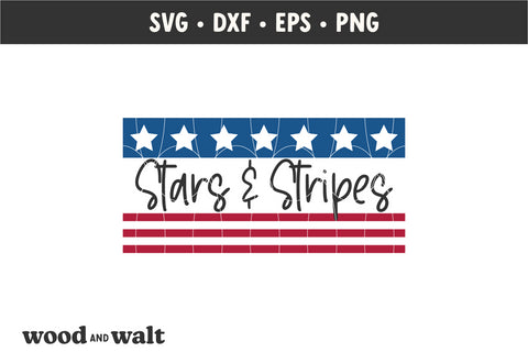 Stars and Stripes SVG | July 4th SVG SVG Wood And Walt 