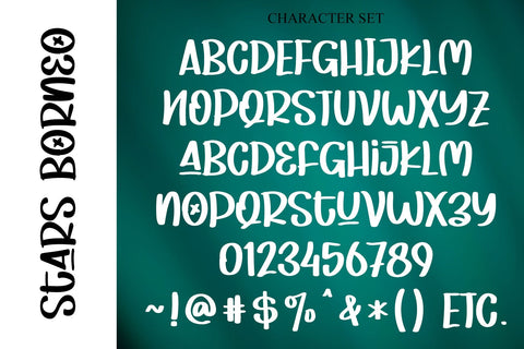 Stars Borneo Font Afandi Studio 