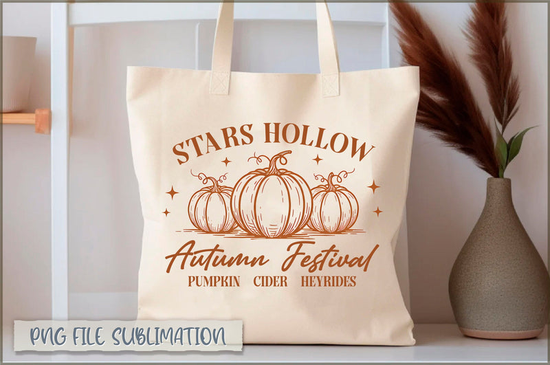 Stars hollow autumn festival pumpkin cider heyrides Tote Bag Sublimation Shetara Begum 