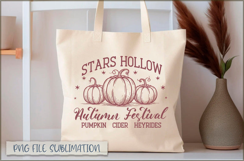 Stars hollow autumn festival pumpkin cider heyrides Tote Bag Sublimation Shetara Begum 