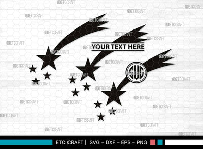 Stars Monogram, Stars Silhouette, Stars SVG, Glowing Stars Svg, Shooting Stars Svg, Sparkle Stars Svg, Sparkles Svg, SB00535 SVG ETC Craft 