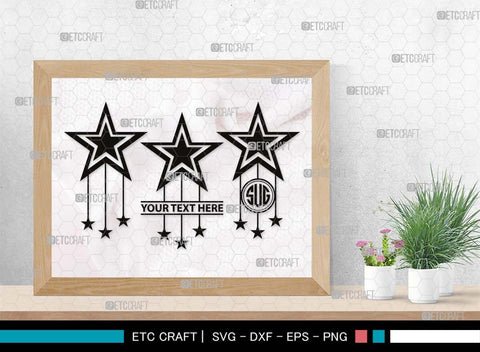 Stars Monogram, Stars Silhouette, Stars SVG, Glowing Stars Svg, Shooting Stars Svg, Sparkle Stars Svg, Sparkles Svg, SB00535 SVG ETC Craft 