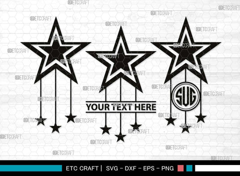 Stars Monogram, Stars Silhouette, Stars SVG, Glowing Stars Svg, Shooting Stars Svg, Sparkle Stars Svg, Sparkles Svg, SB00535 SVG ETC Craft 